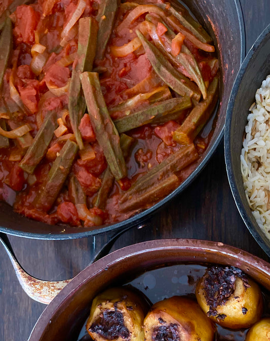 Bamya with chicken- Okra Stew