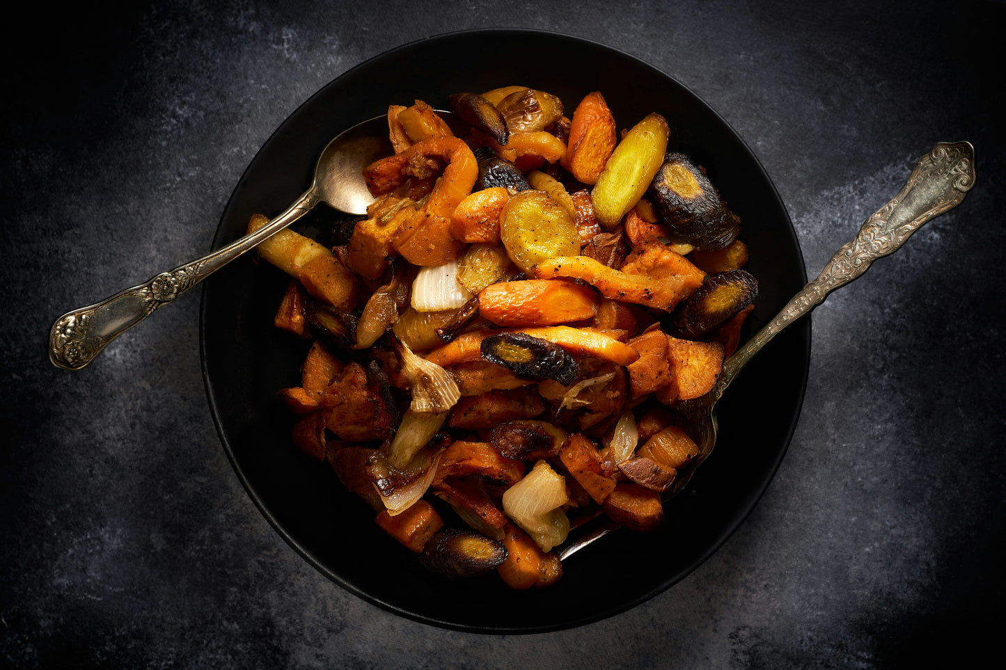 Roasted Root Vegetables With Toasted Hazelnuts, Cilantro, and Garlic