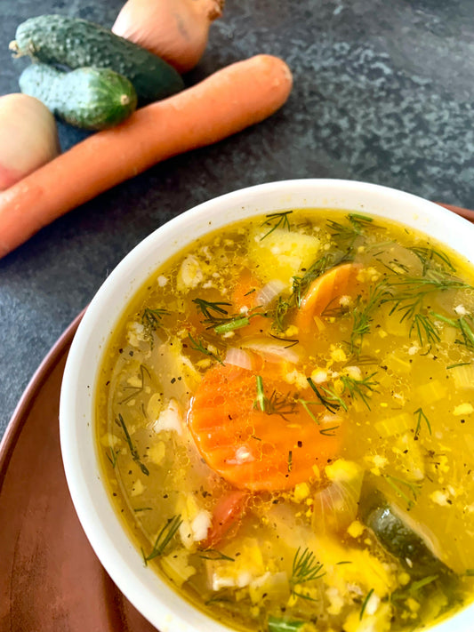 Avgolemono- Greek Lemon Chicken Soup